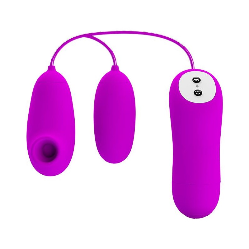 PRETTY LOVE - SUCTION & VIBRO-BULLETS, 12 vibration functions 12 sucking functions